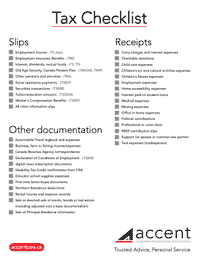 Accent Personal Tax Checklist